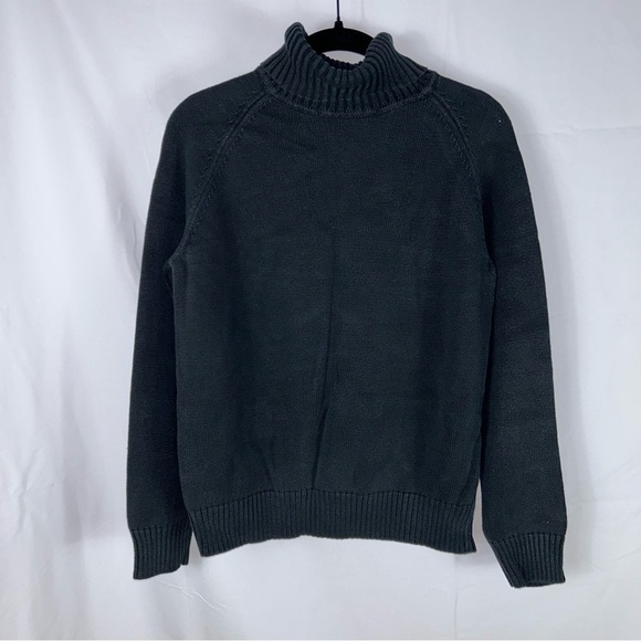 Jeanne Pierre Sweater Knit Pullover Fold Over Turtleneck Long Sleeve Ribbed Hems - Picture 1 of 7